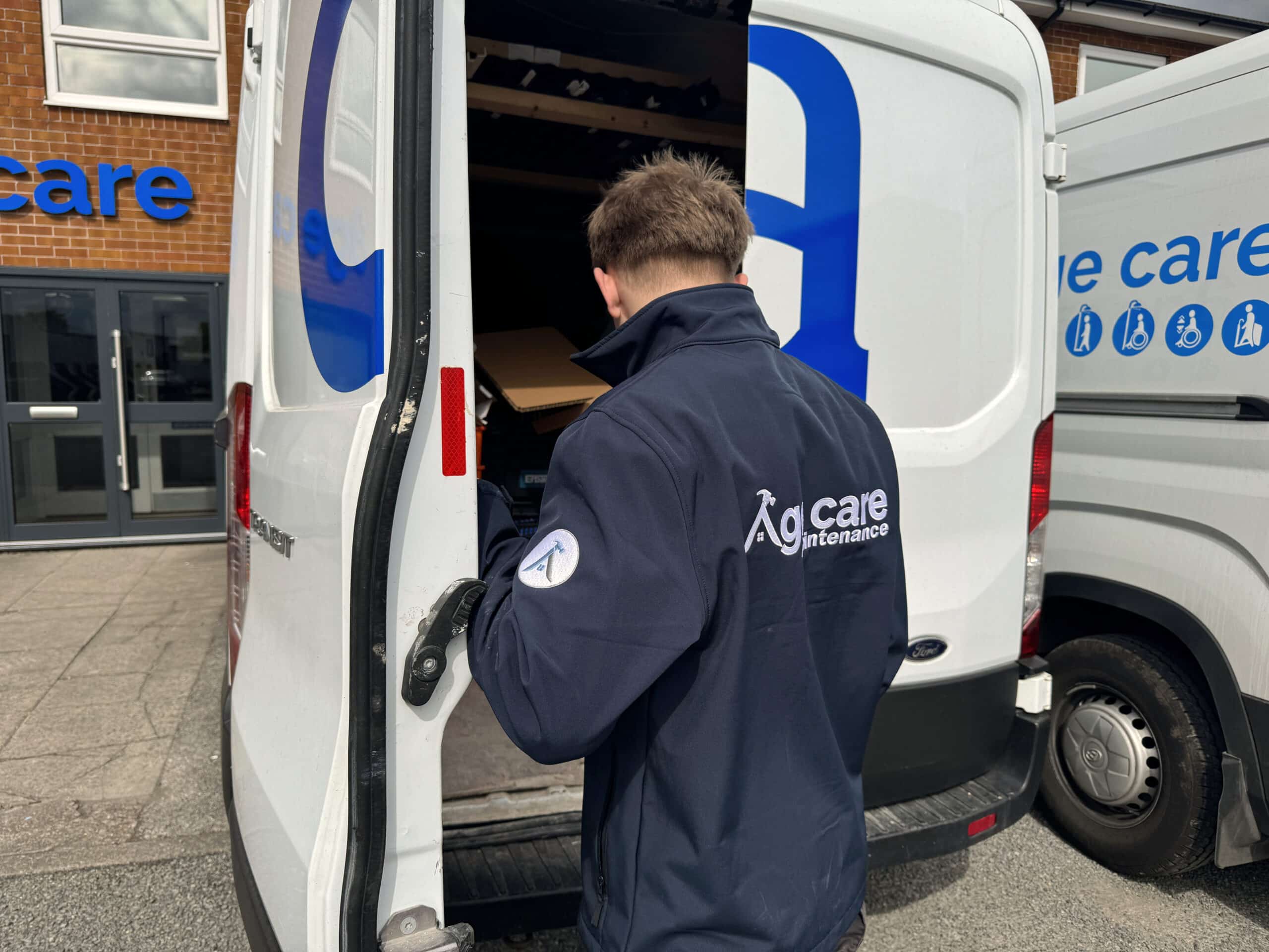 Age Care builder working on a customer's home